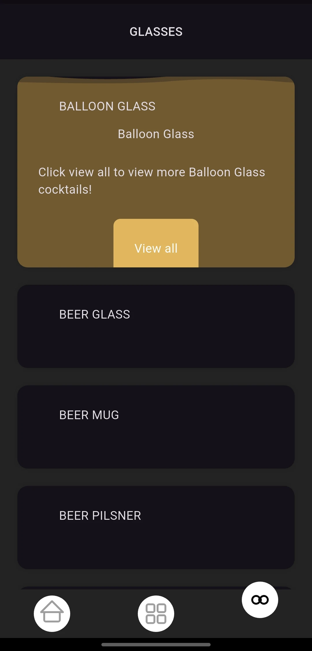 Cocktalez glass selection