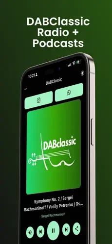 Dabclassic Radio promotional player screen